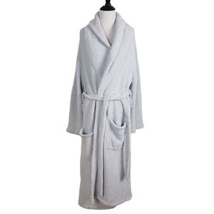 Barefoot Dreams 1 Robe Cozychic Knit Belted Long Lounge Light Blue Small Medium